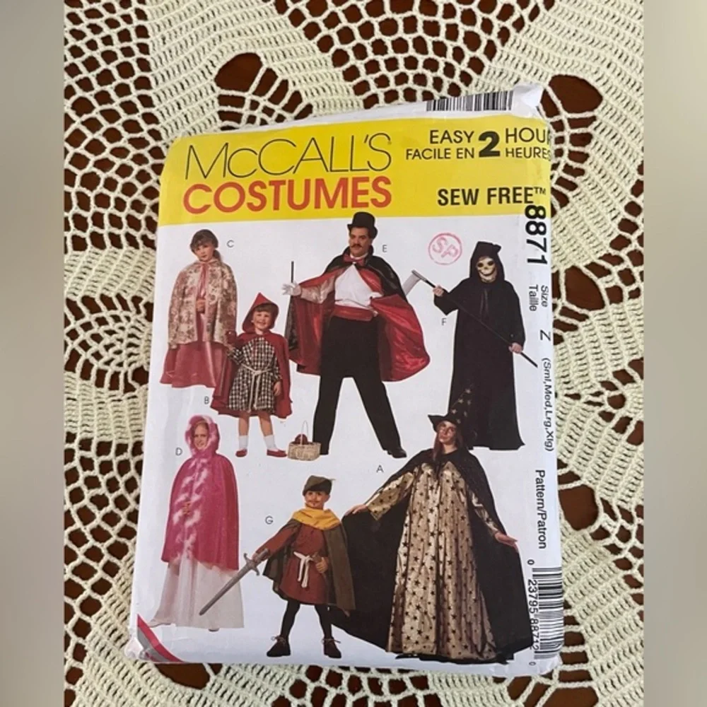 McCall’s Halloween sew‎ free pattern 8871